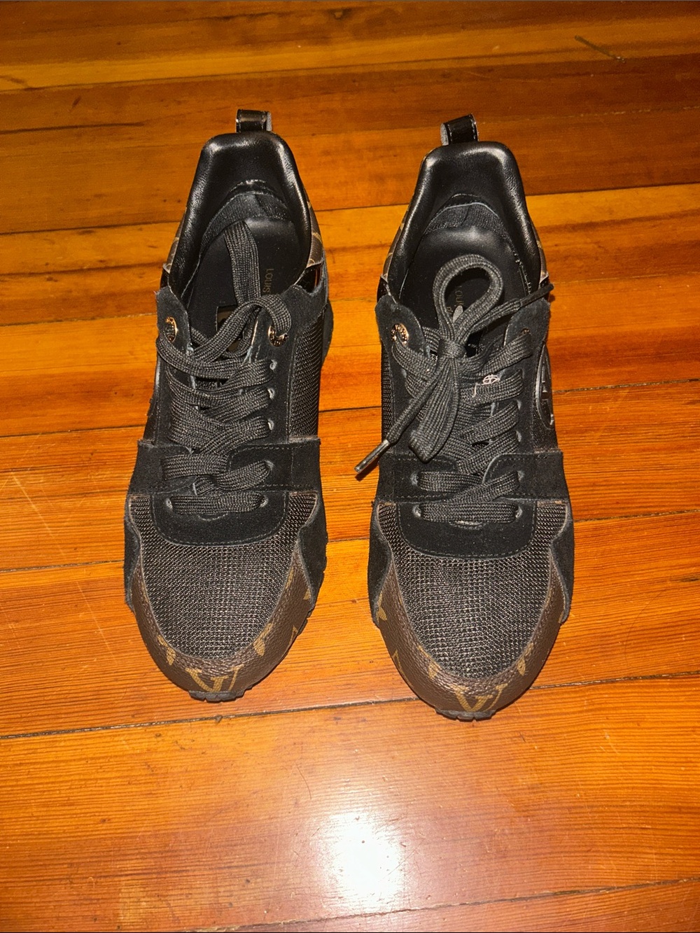 Louis Vuitton Black Low-Top Men's Sneakers with Monogram Accents